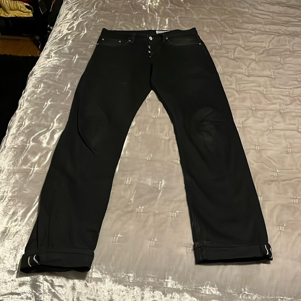 Gustin California Straight Raw Selvedge Denim Jeans -Size 34/34
